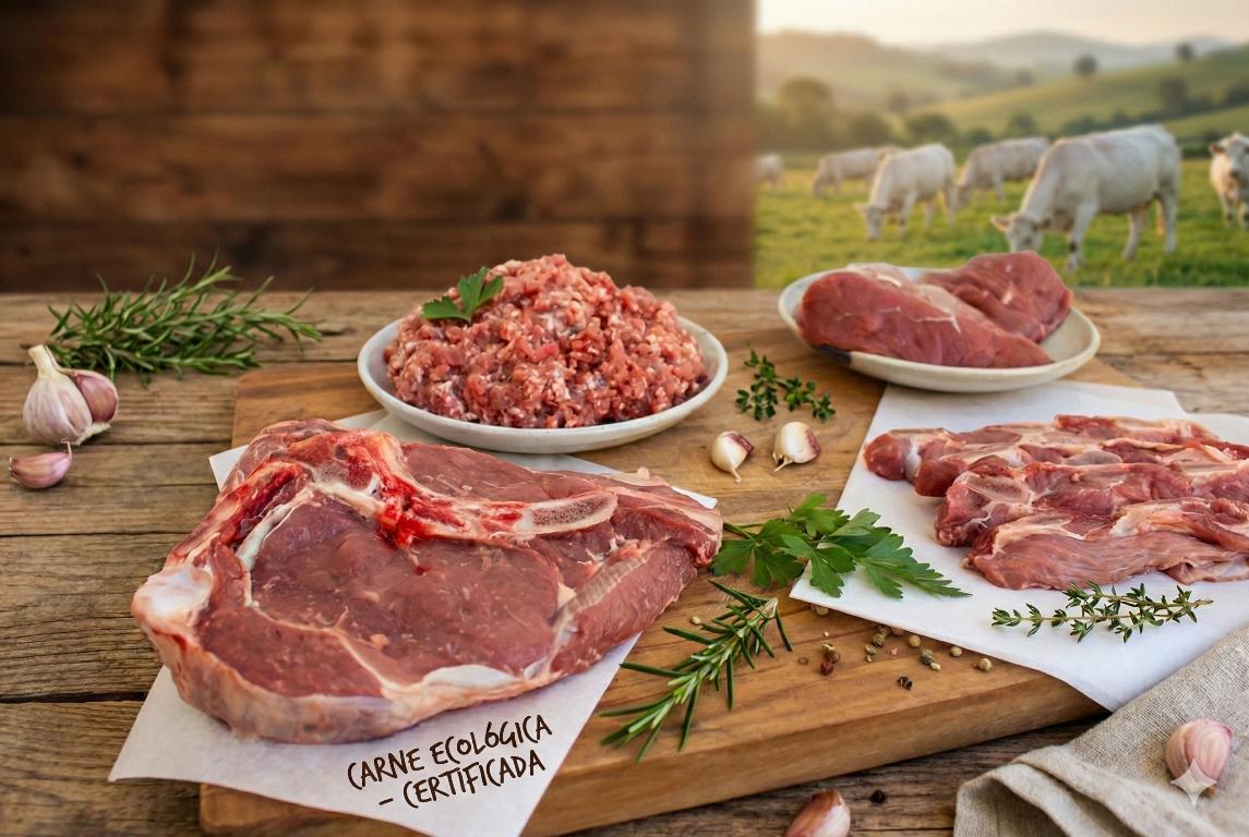 Comprar carne ecológica Mandubi-Zahar lote carne picada vaca txarolesa Goierri